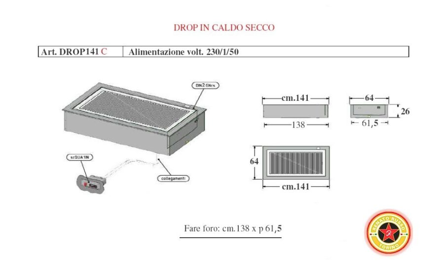 vetrina calda, prezzi drop-in riscaldati